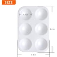 thumbnail image 3 of 8 bandejas de plástico blanco para pintura, bandeja para pintar con acuarela para fiestas de pintura, manualidades de bricolaje, color blanco, 3 of 4