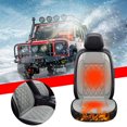 thumbnail image 1 of Electric Car Heated Seat Cover 12V Temperature Control Winter Car Heating Cushion Pad Auto Accessories (Grey), 1 of 10