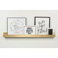 thumbnail image 4 of Kate and Laurel Levie Modern Floating Wall Shelf Picture Frame Holder Ledge, Gold, 4 of 5