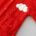 thumbnail image 4 of Otqutp Baby Boys Girls Knitted Romper Cotton Long Sleeve Sweater Clothes 0-18 Months Baby Jumpsuit Bear Ear Hat Knitted Xmas Romper Set(White,12-18 Months), 4 of 4