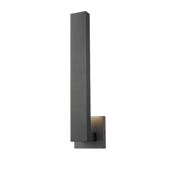 20W 2 Led Outdoor Wall Mount In Modern Style 4.5 Inches Wide By 18.5 Inches High-Black Finish Z-Lite 576M-Bk-Led