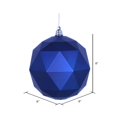 thumbnail image 2 of Vickerman M177502DM 8 in. Blue Matte Geometric Christmas Ornament Ball, 2 of 2