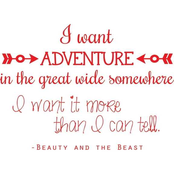 Beatuty and the Beast Movie Decor - Vinyl Wall Quote | Home Decal / Sticker - 20"x16"