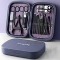 thumbnail image 3 of Nail Clippers Manicure Tool Set, with Portable Travel Case, Cuticle Nippers And Cutter Kit, Professional Nail Clippers Pedicure (PURPLE), 3 of 6