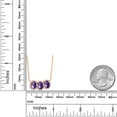 thumbnail image 3 of Gem Stone King 2.70 Ct Oval Checkerboard Purple Amethyst 18K Rose Gold Plated Silver Necklace, 3 of 4