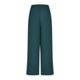 thumbnail image 4 of CKpwisy Wide Leg Pants for Women Elastic Waist Drawswtring Loose Pant Linen High Waisted Palazzo Pants Work Casual Flowy Tie Knot Trousers with Pockets, 4 of 6