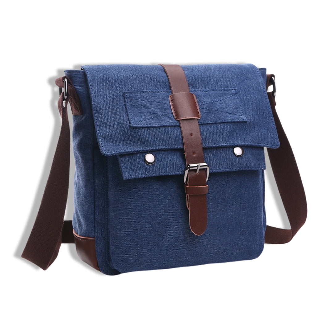 Blue Denim Mens Small Side Bag Denim Small Messenger Bag Vintage