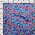 thumbnail image 2 of oneOone Polyester Lycra Light Blue Fabric Leaves & Flower Sewing Craft Projects Fabric Prints By Yard 56 Inch Wide, 2 of 4