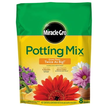 Miracle-Gro Potting Mix, For Container Plants, Flowers, Shrubs, 8 qt.