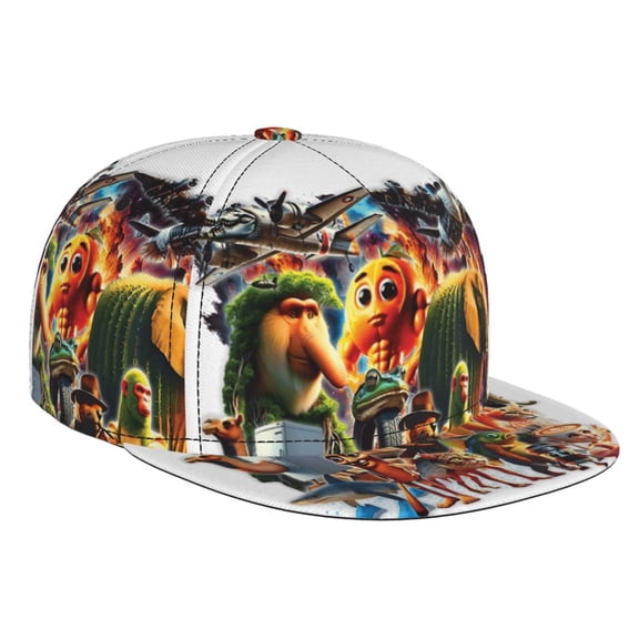 Italian Brainrot Baseball Cap For Men, Women & Kids, Classic Flat Brim Hat Hip Hop Trucker Hat Adjustable Snapback Hat