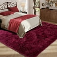 thumbnail image 5 of Jakolive Super Soft Wine Red Rug, 5x7 ,Anti-Skid Plush Floor Carpet Designed for Bedroom, Living Room. Durable, Cozy Underfoot, and Perfect for Adding a Touch of Sweet Style to Bedrooms, 5 of 7