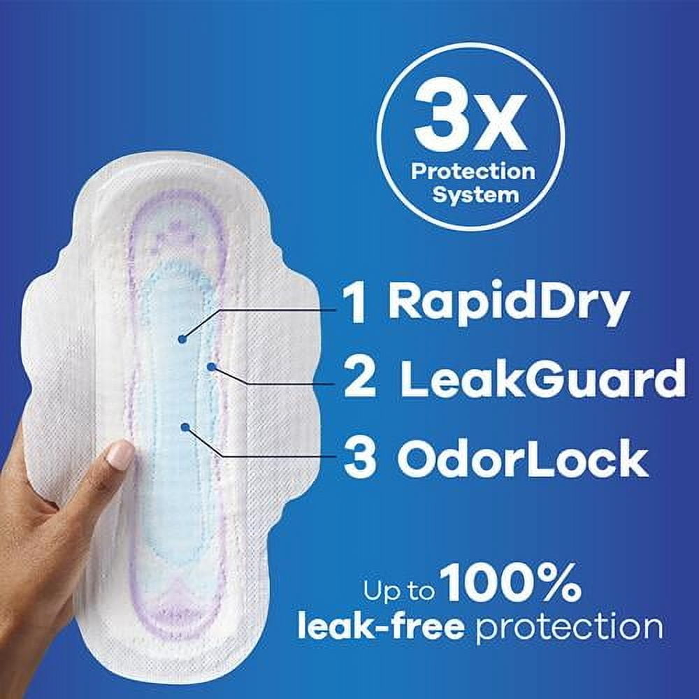 Always Ultra Thin, Feminine Pads For Women, Size 1 Regular Absorbency, With Wings, Unscented, 46 Count - Pack of 2