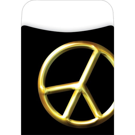 UPC: 0612086012282 | Barker Creek Peel and Stick Library Pocket Peace Symbol Design 30/Pack LL1228