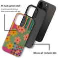 thumbnail image 3 of Case for iPhone 12 iPhone 12 Pro, Retro Colorful Geometric Flower Vintage C Design Hybrid Dual Protection Soft TPU Hard PC Shockproof Anti-Scratch Cover Men Women Stylish Protective Phone Case, 3 of 6