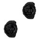 thumbnail image 2 of Jumpingount Man Watch Waterproof Stylish Sports Date Wristwatch Watches Gifts Home Outdoor Birthday Festival Indoor Electronic Display Negro 2piezas Jumpingount CBP035313, 2 of 6
