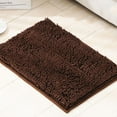 thumbnail image 1 of Bath Mat, Extra-Soft Plush Bath Shower Bathroom Rugs, Microfiber Chenille, Super Absorbent Shaggy Bath Rug, 15.7x23.6", Brown, 1 of 13