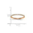 thumbnail image 6 of 14k Rose Gold U-Cut Set Diamond Eternity Wedding Band Anniversary Ring Size 8.5 - 1/2 Ct., 6 of 6