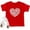 Red, variant on Hiijoy Toddler Girls Valentine's Day T-Shirt Heart Print Short Sleeve T Shirt Soft Summer Tshirt