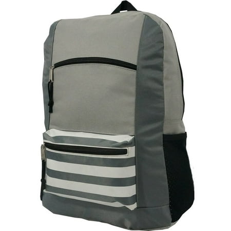 Contrast Backpack 18 School Book Bag Daypack Grey (Best High School Bats)