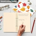 thumbnail image 4 of FORMRS 1-Subject Spiral Notebook 8" x 5" College Ruled 60 Refillable Sheet A5 Hard Cover, 2 Pack, Blue Leaves, 4 of 7