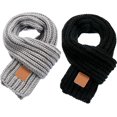 thumbnail image 1 of Bufanda de punto cálida de invierno para niños de 2 piezas, bufanda cálida para niños, calentador de cuello para niños pequeños y niñas, 1 of 5