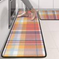 thumbnail image 2 of Kitchen Rugs Sets Of 2,Multi Color Checkerboard Checkered Pattern Anti Fatigue Kitchen Mat Rugs Non Slip Washable,Decorative Kitchen Floor Mats for Kitchen,Sink,Laundry,17"x47"+17"x47", 2 of 5