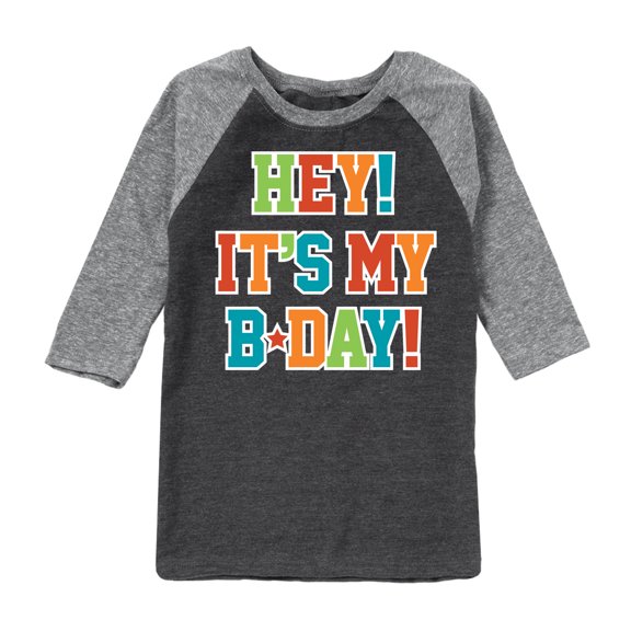 Instant Message - It's My Bday - Toddler & Youth Raglan Graphic T-Shirt