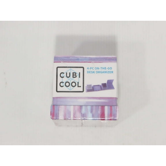 Cubi-Cool 4-PC on-the-go Desk Organizer- Purple