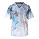 thumbnail image 1 of Men's Printed Short Sleeve V-neck Tops Working Pocket BlouseXL, 1 of 3