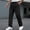 Black, variant on Men's Pants Big and Tall 54x30 Solid Color Tight Waist Drawstring Pocket Casual Sports Pants Active Fit