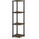 thumbnail image 1 of 5 Tier Corner Display Rack Multipurpose Shelving Unit, Dark Cherry/Black, 1 of 7