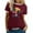 Wine, variant on Tees Tops For Women T-Shirts Color Block Graphic Short Sleeve Beach Summer Fall Outfits Fashion Clothes 2025