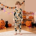 thumbnail image 3 of NOEGOEU Kids Halloween Pajamas Boys Girls Soft Cute Graphic Long Sleeve Top and Pants 2-9 Years (Beige,4-5 Years), 3 of 6