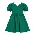 thumbnail image 3 of Gubotare Girls Flowy Dress Girls Ruched Dresses Teens Ruffle Flowy Tiered A Line Swing Dress for Girl Size 11-12 (Green,11-12 Years), 3 of 5