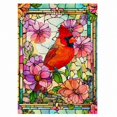 thumbnail image 1 of Colored Glass Bird Printed 28x40 Inch Double Courtyard Holiday Season Layout, 1 of 5