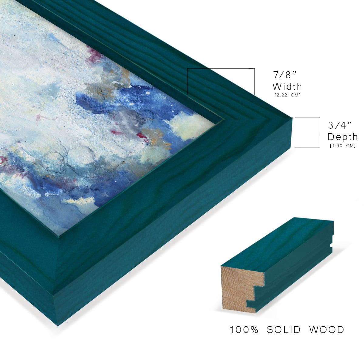 In the Mist II - Framed Print w/glass - Ocean Blue