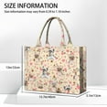 thumbnail image 3 of Large Capacity Tote Bag,Yorkie Dog and Flower Florals Handbag Fashion Luxury Tote Bag,15.7"x13"x 5.1" Inches,Laptop Compatible, 3 of 6