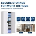 thumbnail image 6 of AOBABO Metal storage Cabinet with Doors,Lockable Steel Storage Cabinet,White,Assembly Required, 6 of 6
