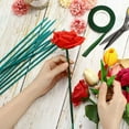 thumbnail image 4 of Fysho 50 Pack Green Bamboo Sticks Garden Plant Stakes, Sturdy Flower Plant Support Stakes for Flowers Amaryllis Tomatoes Peony Lily Rose (15.75 inch), 4 of 7