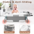 thumbnail image 6 of RICHYOUNG Foldable Baby Bathtub with Thermometer & Soft Cushion,Gray, 6 of 11