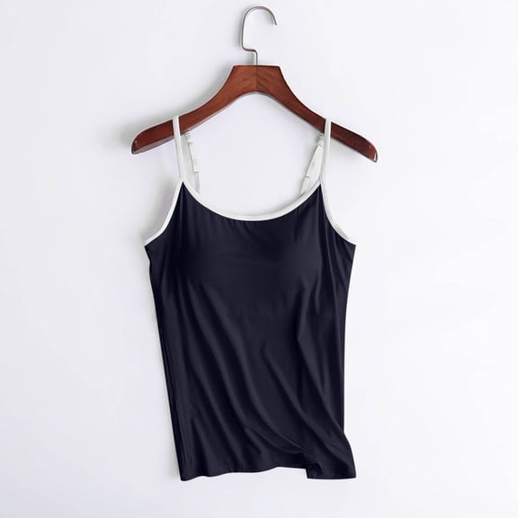 Levmjia 100% Cotton Tank Tops For Women Camisole Polyester Round Neck Casual Summer Fashion Slim Fit Yoga Sports Basic Tee for Daily Wear