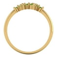 thumbnail image 5 of 0.17 ctw Wedding Band for Women - 18K Yellow Gold Natural Peridot Stackable Eternity Ring, 5 of 6