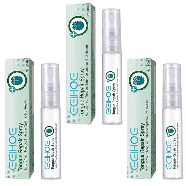 Tongue Repair Spray for Dryness & Bad Breath, Mouth Odor Eliminator, Fissured Tongue Relief Spray, Instant Dry Mouth Relief, Breath Freshener Spray