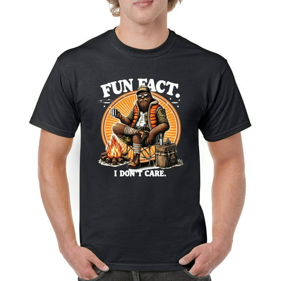 Bigfoot Fun Fact T-shirt Sasquatch Hide and Seek Champ Camping Joke Men's Tee