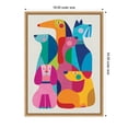 thumbnail image 5 of Kate and Laurel Framed Canvas Wall Art Print Modern Abstract Dogs by Rachel Lee, 18 x 24 Sylvie Natural Frame, Modern Contemporary, Abstract Art for Wall Decor, 5 of 8