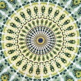 thumbnail image 3 of Bless International Indian hippie Bohemian Psychedelic Golden Blue Peacock Mandala Wall hanging Bedding Tapestry (Yellow Green, Poster (30x40Inches)(76x101cms)), 3 of 4