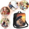 thumbnail image 5 of Pofeuu Sunset Dancing Dolphin Print Lunch Bag Women Insulated Lunch Box Reusable Leakproof Large Spacious Cooler Tote for Women Men, 5 of 7