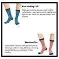 thumbnail image 3 of Men's Cotton Luxury Colorful Striped Casual Crew Dress Socks, Heather Navy / Orange / Sky etc.., Size 8 to 13, 3 of 7