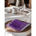 thumbnail image 6 of Violet Birthday Cloth Napkins Set of 8 Reusable Dinner Napkins, Colorful Confetti Ribbons Polka Dots Classroom Cocktail Napkin Washable Table Napkins for Wedding/Holiday Party/Baby Shower 20"x20", 6 of 7