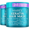 thumbnail image 1 of Mascarilla capilar MAREE con tratamiento de queratina para cabello dañado, paquete de 2, 1 of 8